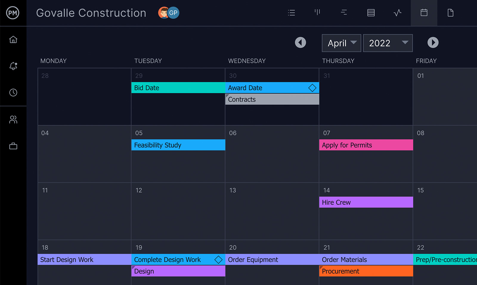 Basecamp alternative with a calendar view