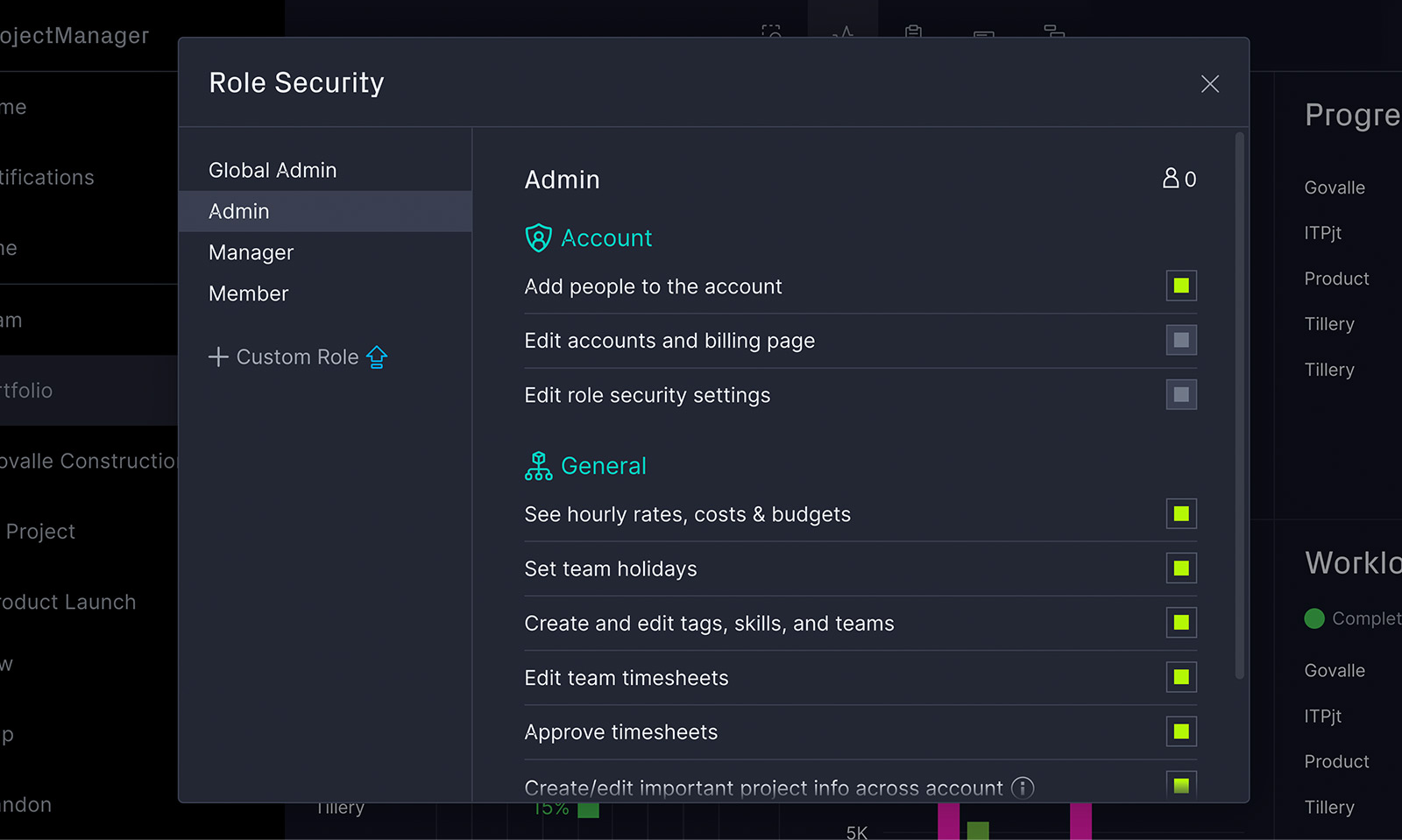 Set security restrictions in this program management software