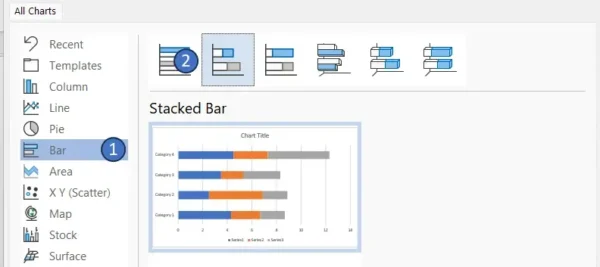 Stacked bar popup Microsoft Word Gantt chart