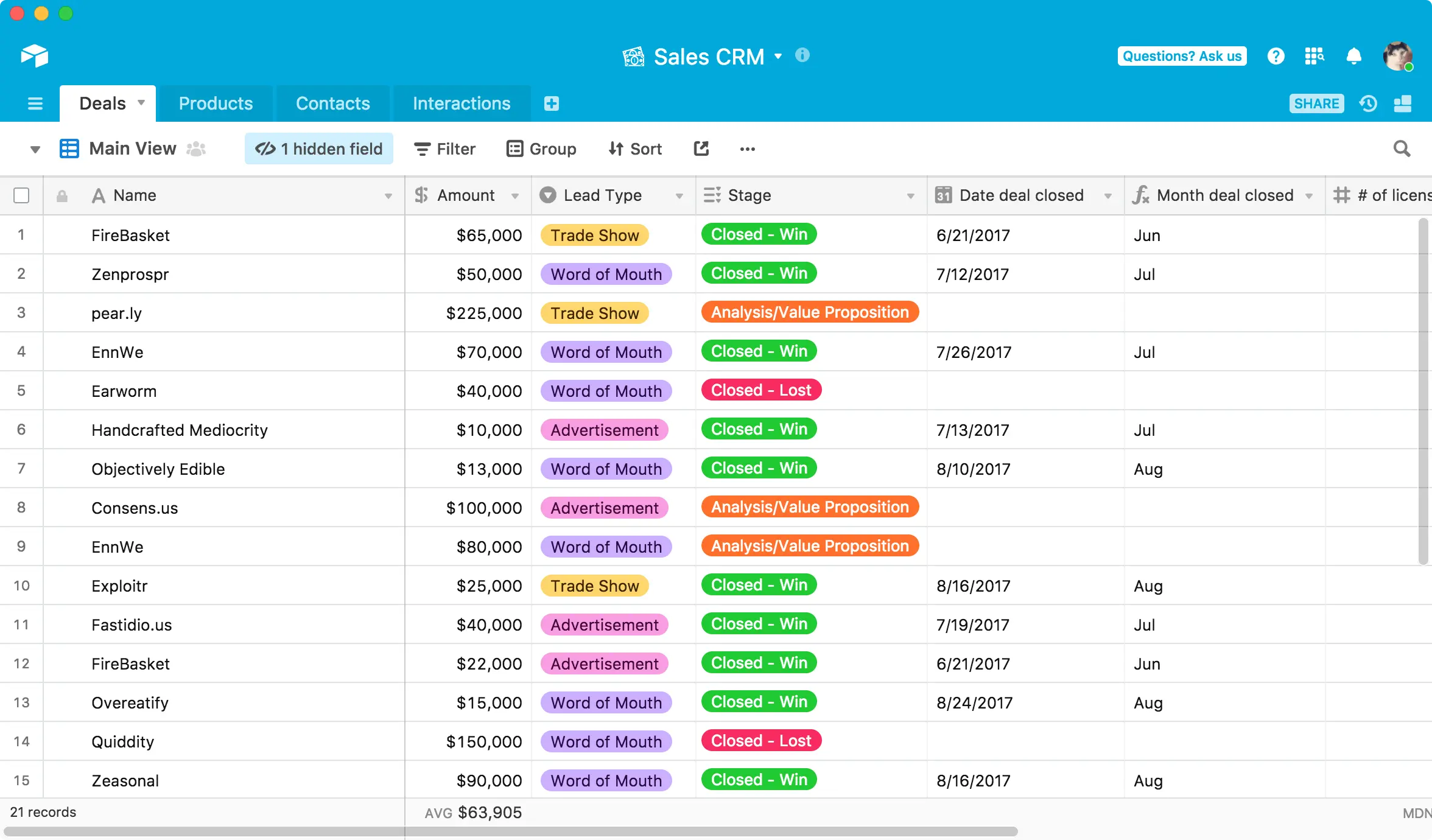 Airtable, the best Monday.com alternative for product planning