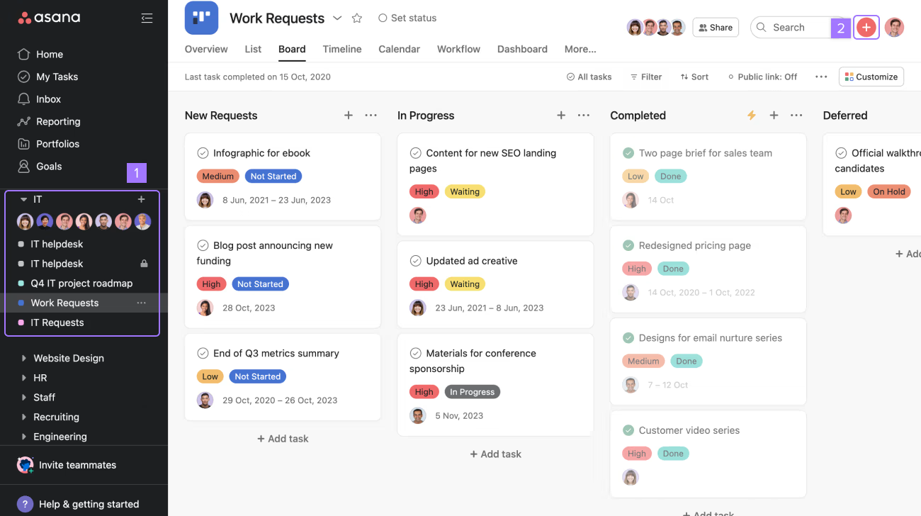 Asana, a Wrike alternative